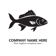 Fish logo company design vector illustration