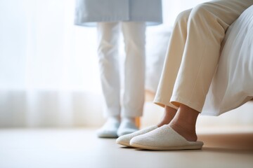 高齢者と介護士の朝の支度｜Morning Routine of an Elderly Person and Caregiver