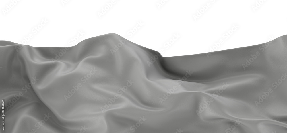 Leinwandbilder Close-up of white fabric with smooth texture, displaying elegant draping and soft folds