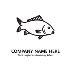 Fish logo company design vector illustration