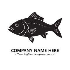 Fish logo company design vector illustration