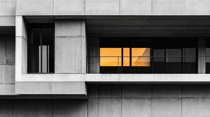 Sunset reflected in modern building window.