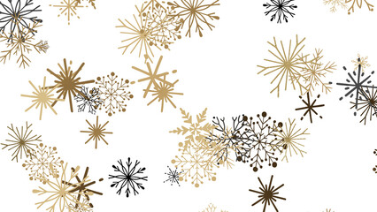 Snowflakes - Christmas background design of snowflake and snow falling in the winter 3d illustration