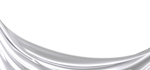 Close-up of white fabric with smooth texture, displaying elegant draping and soft folds