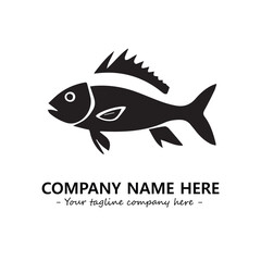 Fish logo company design vector illustration
