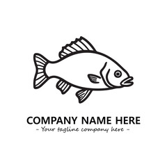 Fish logo company design vector illustration