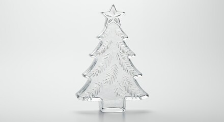 Clear glass christmas tree ornament