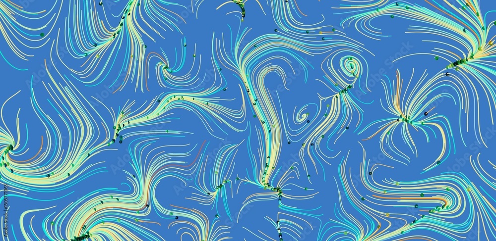 Poster seamless texture with swirling lines and dots. perfect for backgrounds and designs.