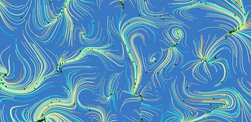 Seamless texture with swirling lines and dots.  Perfect for backgrounds and designs.