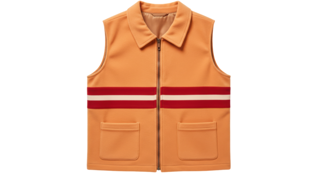 Isolated orange vest with stripes