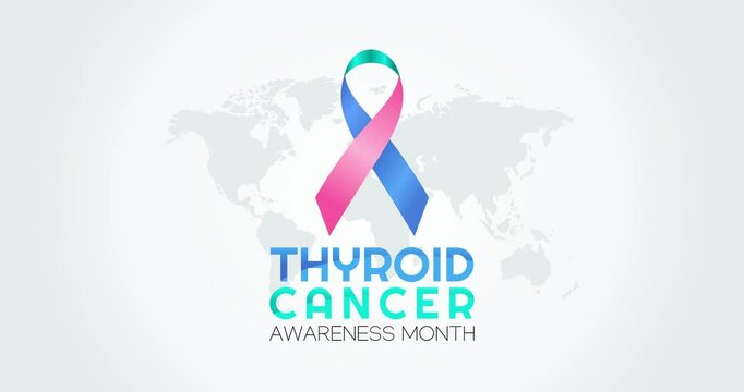 thyroid cancer awareness month motion video, ideal for thyroid cancer awareness month celebration
