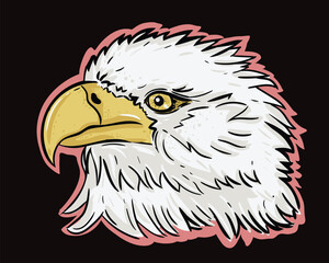 eagle head vector illustration