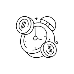Time Is Money Icon vector