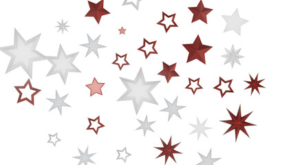 Abstract background with red and white stars on a black background