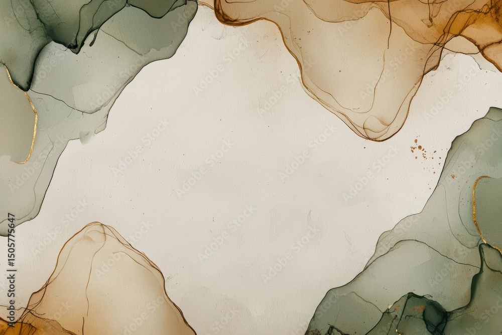 Poster elegant abstract background with soft earth tones and fluid shapes