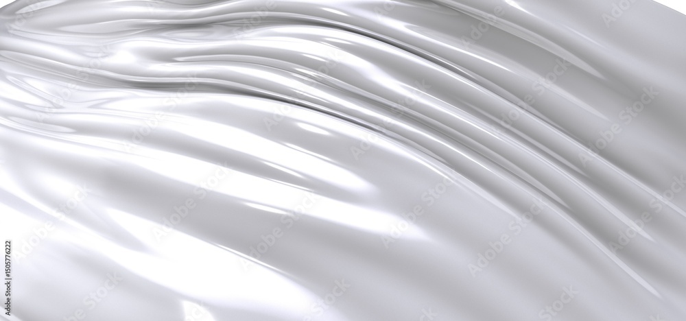 Aufkleber close-up image of a white fabric, showcasing its texture and flowing drapes. the folds and curves of