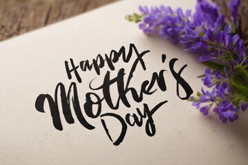 vector illustration. Mother's day card with flowers/ MZ 