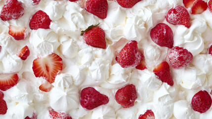 Eton Mess: A cool treat consisting of crushed meringues, whipped cream, and fresh strawberries