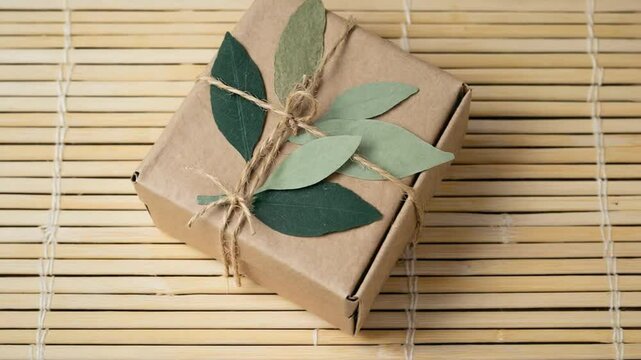 Eco-friendly gift wrapping.
