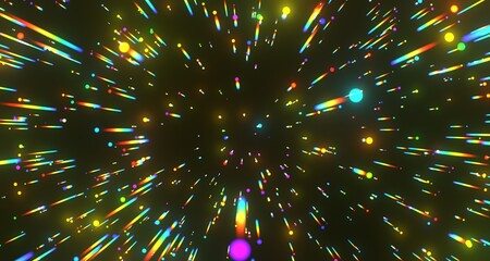 Abstract Colorful Lights and Lines