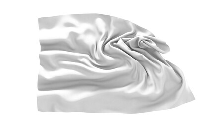 A close-up of a grey fabric with a smooth texture and flowing draping.