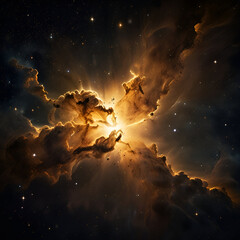 night sky with stars and clouds