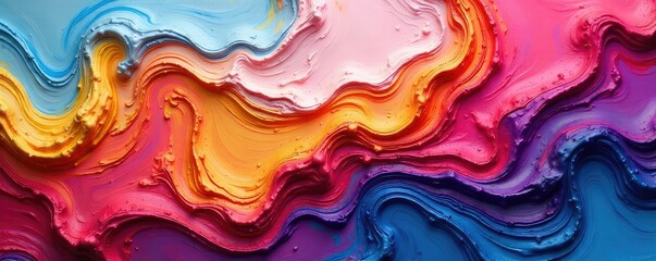 Vibrant hues of acrylic paint swirl together in a captivating mix of colours, textures, and shades, perfect for artistic projects and design inspiration , acrylic paint, colour palette
