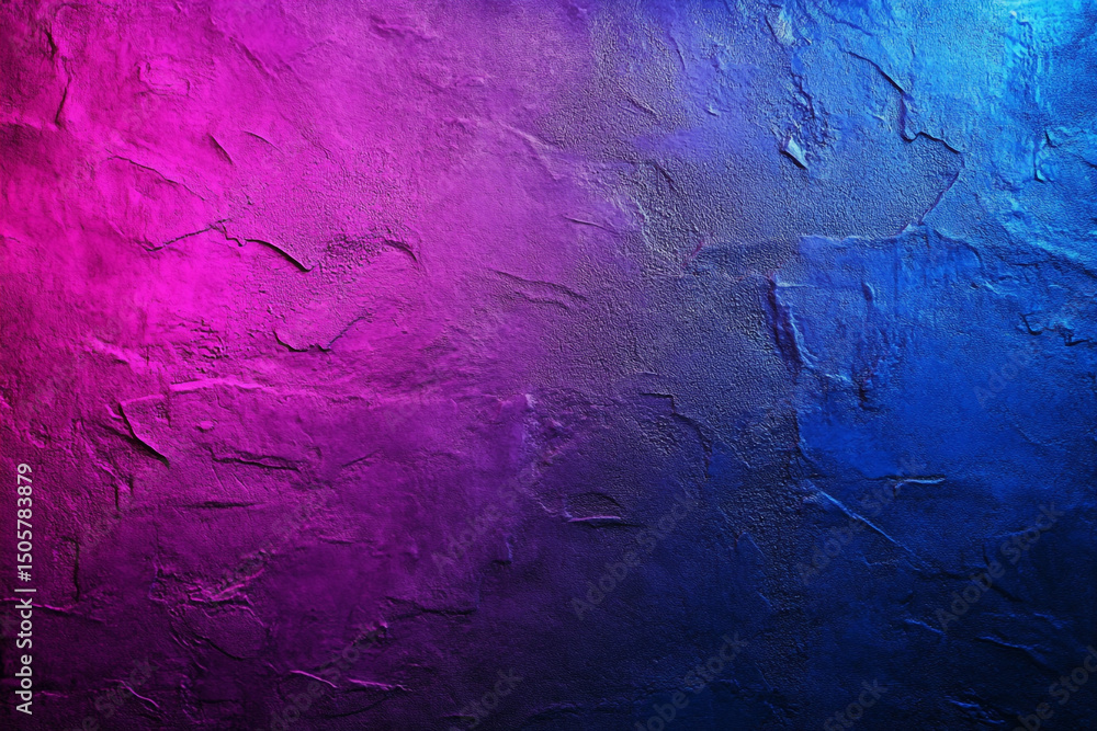 Poster an abstract image featuring a gradient background that transitions from purple to blue. the surface 