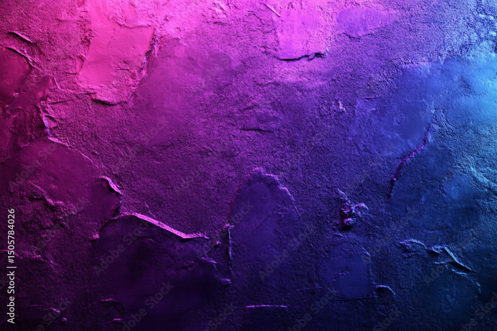 Poster an abstract image featuring a gradient background that transitions from purple to blue. the surface 