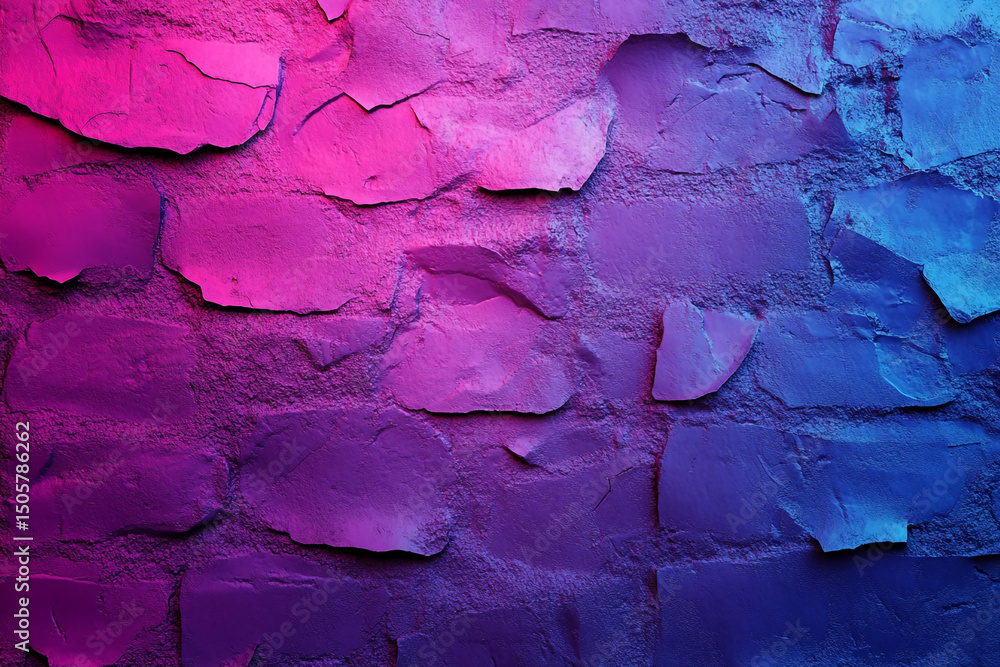 Poster an abstract image featuring a gradient background that transitions from purple to blue. the surface 