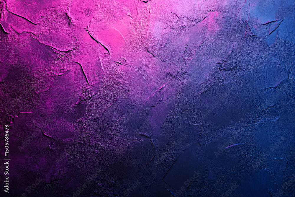 Poster an abstract image featuring a gradient background that transitions from purple to blue. the surface 