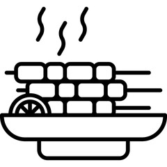Satay Line Icon