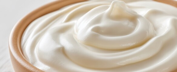 The Creamy Texture of Whipped Dairy Product in a Bowl.