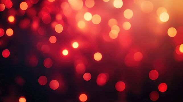 Abstract red bokeh blur background. Sparkling red dust abstract luxury decoration background.