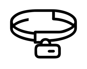 Pet collar with id tag icon illustration