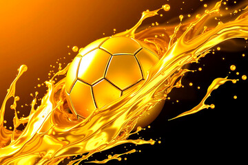 Blazing Soccer Ball in Fiery Motion, Capturing Dynamic Energy
