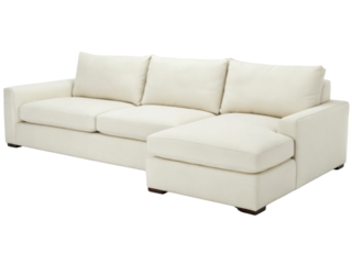 Cotton Sectional Sofa Cozy cotton sectional sofa for relaxation, PNG on transparent background