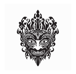 Indonesian Mask Image Vector and Vector Art on white background.