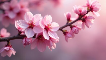Delicate pink cherry blossoms, intricate branches , floral, branch, texture