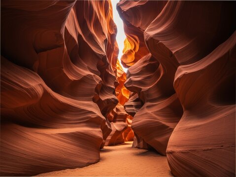 Antelope canyon arizona sandstone waves sunlight