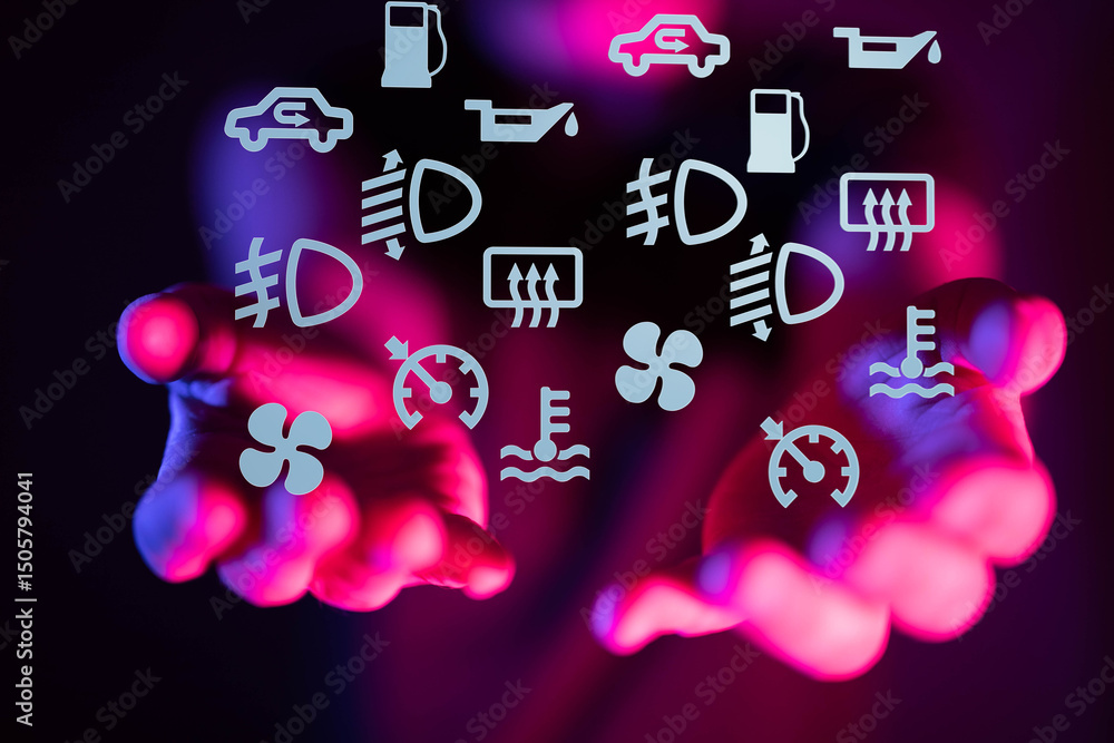 Aufkleber learn to identify and understand common car dashboard warning lights and symbols. prevent costly rep