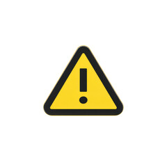 Yellow triangular warning sign with exclamation mark in center, symbolizing caution or alert. sign is commonly used to indicate potential hazards or important notices