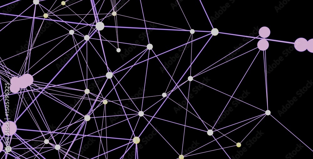 Aufkleber abstract background image featuring interconnected nodes and lines, ideal for technology, network, a