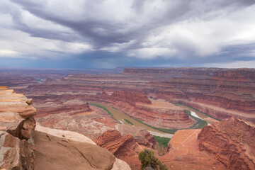 Colorado River basin view from Dead Horse Point, Moab, Utah, USA