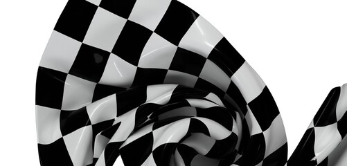 Close-up of a textured checkered flag, perfect for racing, speed, and competition themes.