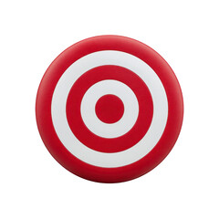 Red and white circular target with concentric rings is centered on plain background, symbolizing precision and focus