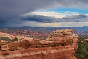 Stormy canyon view from Canyonlands National Park, Utah, USA