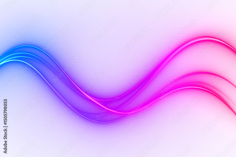 Poster dynamic light spectrum: an abstract composition of vibrant, undulating lines, showcasing a smooth gr