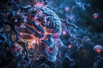 Premium Quality Picture of Oxytocin and Brain Chemistry Illustration