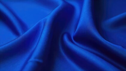 Obraz premium Close-up of a sharply pressed, crisp crease running down the center of luxurious royal blue fabric, suggesting elegance and high quality , noble, sophisticated, smooth surface